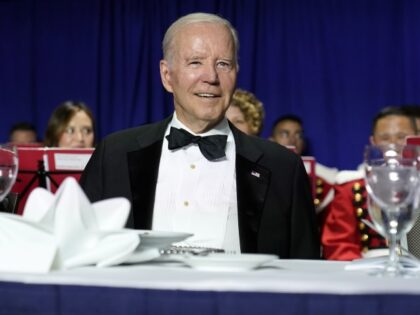 President Joe Biden attends the White House Correspondents' Association Dinner at the Washington Hilton in Washington, Saturday, April 29, 2023. (Carolyn Kaster/AP)