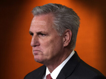 WASHINGTON, DC - JULY 01: U.S. House Minority Leader Rep. Kevin McCarthy (R-CA) speaks during a weekly news conference at the U.S. Capitol July 01, 2021 in Washington, DC. McCarthy held a weekly news conference to answer questions from members of the press. (Photo by Alex Wong/Getty Images)