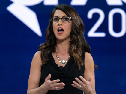 Representative Lauren Boebert, a Republican from Colorado, speaks during a panel discussion at the Conservative Political Action Conference (CPAC) in Orlando, Florida, U.S., on Saturday, Feb. 27, 2021. Donald Trump will speak at the annual Conservative Political Action Campaign conference in Florida, his first public appearance since leaving the White …