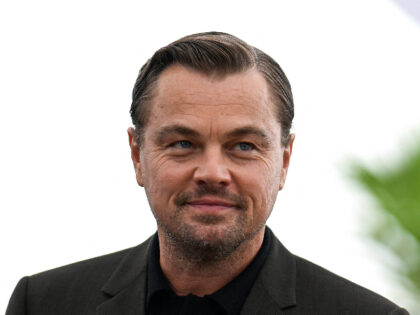 US actor Leonardo Dicaprio poses during a photocall for the film "Killers of the Flow