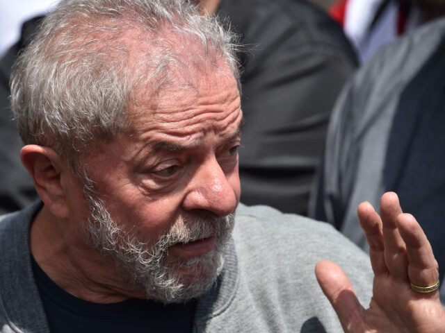 Brazilian former president Luiz Inacio Lula da Silva, of the Workers' Party (PT), offers a press conference during the municipal elections' first round at a school in Sao Bernardo do Campo, 25 km south of Sao Paulo, Brazil, on October 2, 2016. - Brazilians furious at recession and corruption voted …