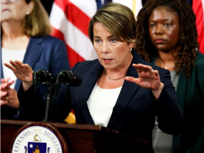 Boston, MA - August 8: Massachusetts Governor Maura Healey held a morning press conference