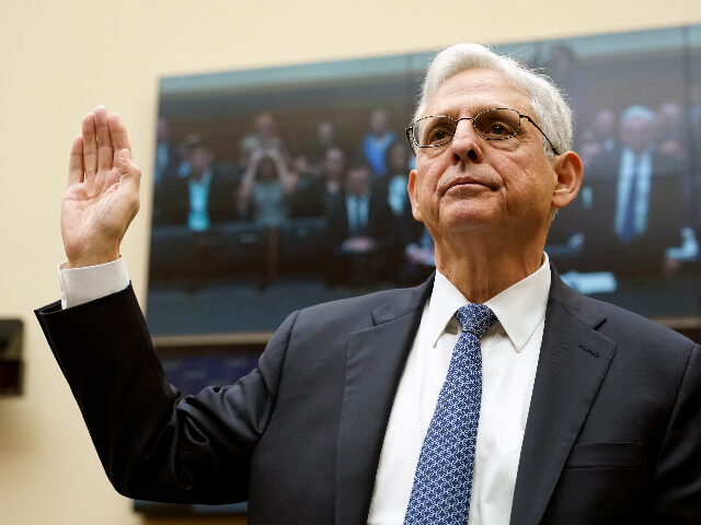 Attorney General Merrick Garland is sworn in at the start of a House Judiciary Committee h