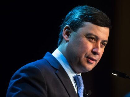 Michael Chong, member of parliament (MP) and Conservative Party leader candidate, speaks during the Conservative Party of Canada leadership debate in Vancouver, British Columbia, Canada, on Sunday, Feb. 19, 2017. Fourteen candidates are vying to succeed Stephen Harper for the leadership role of the Conservative Party of Canada. (Ben Nelms/Bloomberg …