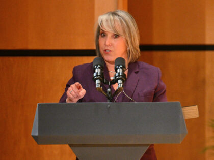 Michelle Lujan Grisham, governor of New Mexico, speaks during a conversation on protecting reproductive rights at the University of New Mexico in Albuquerque, New Mexico, US, on Tuesday, Oct. 25, 2022. The Biden administration has sought to spotlight efforts to protect abortion access after the Supreme Court struck down Roe …