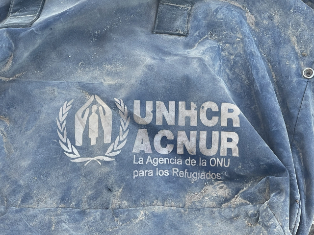 Migrants abandoned bags provided by the United Nations in Mexico.  (Randy Clark/Breitbart, Texas)