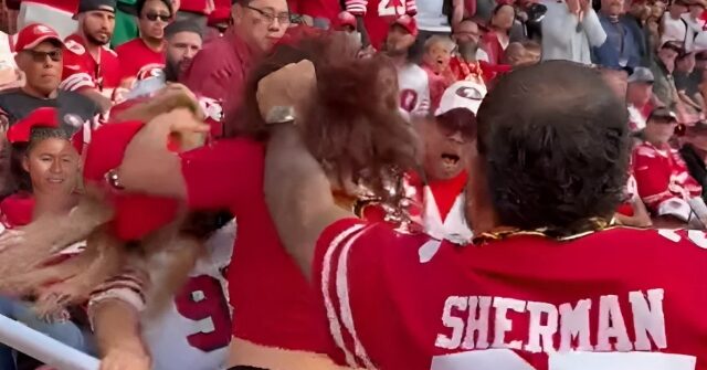 WATCH: Man Pulls Woman by the Hair During Wild Fight Among 49ers Fans