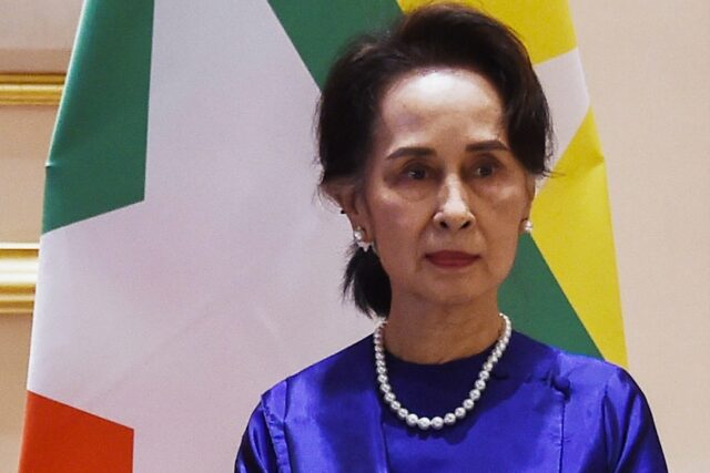 Aung San Suu Kyi, seen here in 2020, has been detained since Myanmar's military seized pow