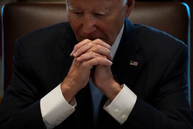 Biden did not comment on the impeachment inquiry as he held a meeting of his Cancer Cabine
