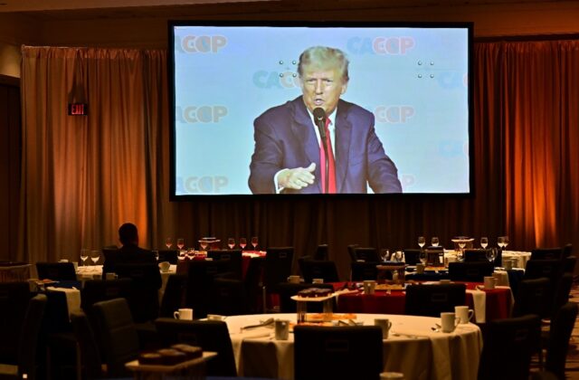 Donald Trump mocked his party rivals when he addressed the California Republican Party Con