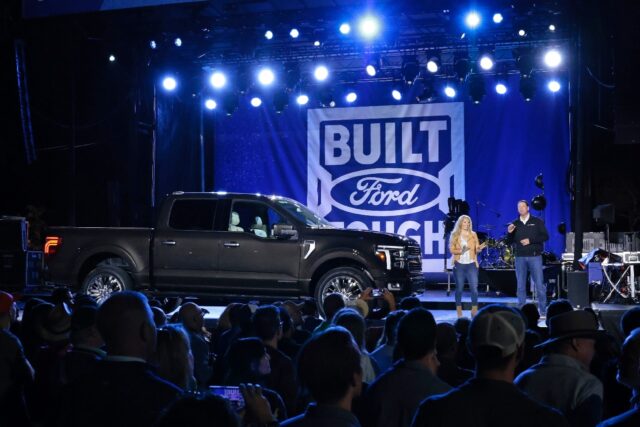 Ford shows off its updated F-150 pickup truck, for decades the most popular vehicle in the