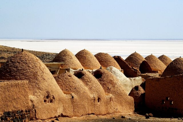 Also knowns as 'beehive houses', the conical adobe structures keep cool in the blazing de
