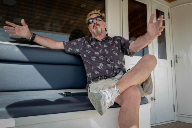 McAfee was found dead in his cell hours after a Spanish court authorised his extradition t