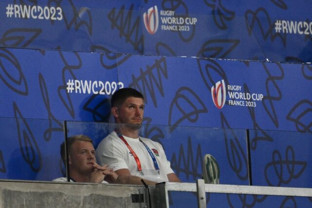 Owen Farrell has watched England's two opening Rugby World Cup games from the stands