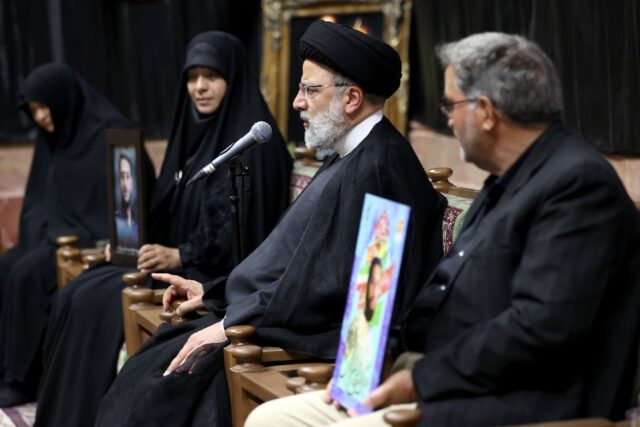 President Raisi meeting families of security personnel killed during the mass protests