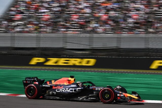 Red Bull Racing's Dutch driver Max Verstappen took pole position for Sunday's Japanese Gra