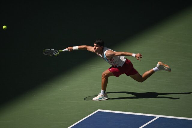 Spain's Carlos Alcaraz is eyeing a US Open final showdown with Novak Djokovic