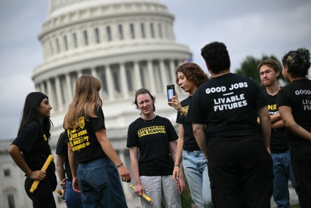 The Sunrise Movement often holds public protests to call for more robust action on climate