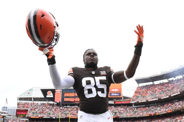 Tight end David Njoku of the Cleveland Browns