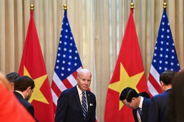 US President Joe Biden attends a state luncheon in Hanoi
