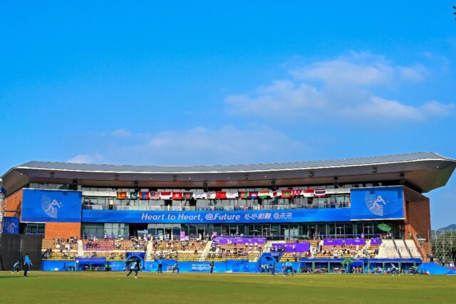 A general view of the Asian Games cricket ground