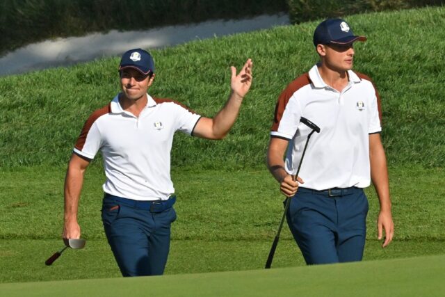 Viktor Hovland (L) and Ludvig Aberg (R) dismantled the games of Scottie Scheffler and Broo