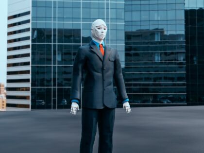 AI robot in business suit