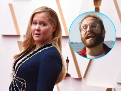 (INSET: Josh Androsky) Amy Schumer arrives at the Oscars on Sunday, March 27, 2022, at the