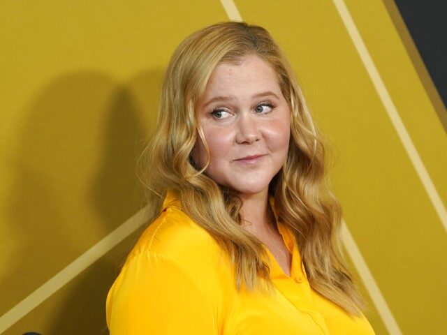 Amy Schumer poses at the second season premiere of the Hulu series "Only Murders in the Bu