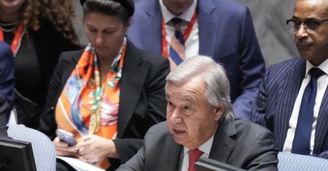 U.N. Chief Guterres Shifts Blame to Israel for Hamas Terror Attack