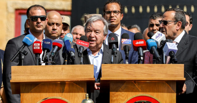 U.N. Chief Guterres Demands Egypt Open Gaza Border for Aid – Not Palestinians