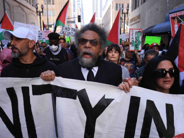 Cornel West at Free Palestine (David Swanson / AFP via Getty)