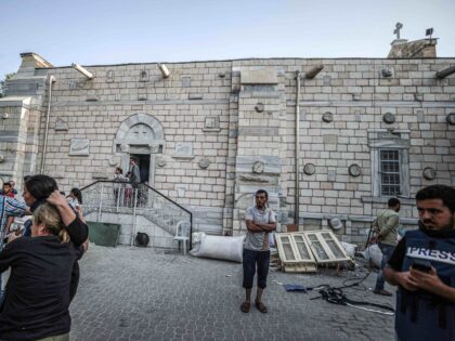 Gaza church (Ali Jadallah/Anadolu via Getty)