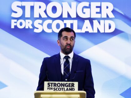 EDINBURGH, SCOTLAND - MARCH 27: Scotland's Health Minister and SNP MSP, Humza Yousaf speaks after being elected as new SNP party leader, at Murrayfield on March 27, 2023 in Edinburgh, Scotland. After six weeks of campaigning the Scottish National Party elects Humza Yousaf as their leader who will also become …