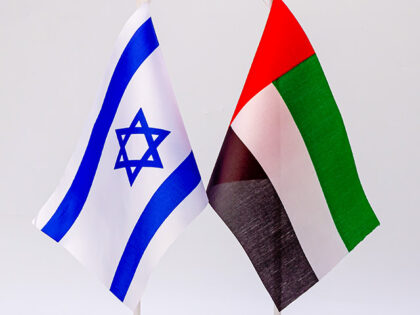 United Arab Emirates and Israel flag together