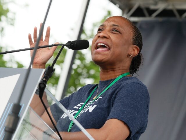 WASHINGTON, DC - MAY 14: Laphonza Butler speaks onstage during the Bans Off Our Bodies Rally on May 14, 2022 in Washington, DC. (Photo by Paul Morigi/Getty Images for Women's March)