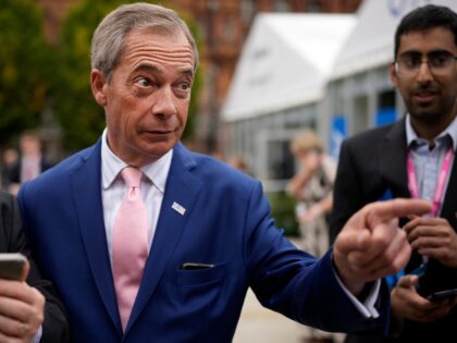 MANCHESTER, ENGLAND - OCTOBER 02: Former Leader of the Brexit Party, Nigel Farage attends