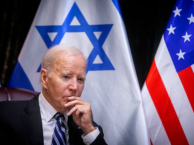 White House - US President Joe Biden joins Israel's Prime Minister for the start of the Is