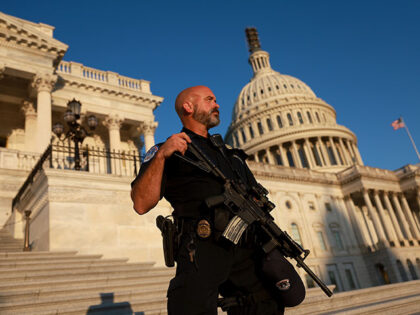U.S. Capitol Police secure the U.S. Capitol Building in response to a call for a "Day
