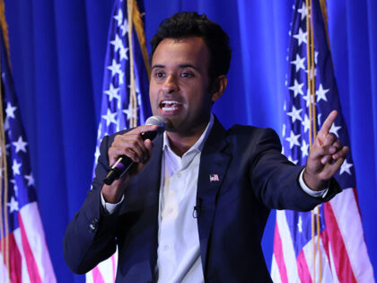 Republican presidential candidate Vivek Ramaswamy speaks during the 2023 First in the Nation Leadership Summit on October 13, 2023 in Nashua, New Hampshire. The two day event, hosted by the New Hampshire Republican Party, will feature Republican Presidential candidates, elected officials, and Republican leaders from across the nation to discuss …