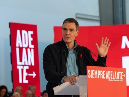 MERIDA, BADAJOZ EXTREMADURA, SPAIN - OCTOBER 14: The secretary general of the PSOE and act
