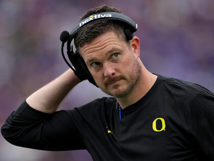 Head coach Dan Lanning of the Oregon Ducks looks on during the fourth quarter against the