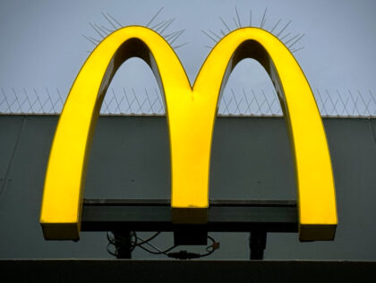 BRISTOL, UNITED KINGDOM - OCTOBER 18: The Golden Arches logo of the fast food restaurant M