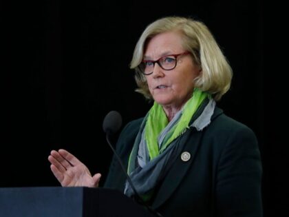 PORTLAND, ME - MARCH 19: Rep. Chellie Pingree, D-Maine, speaks at a Health Care Town Hall,