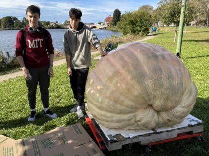 Harvard Student Paddles Across Charles River in 1,400-lb Pumpkin