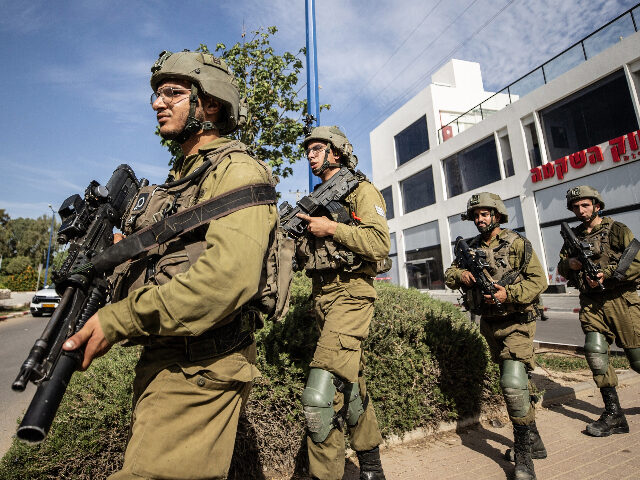 Israeli forces take security measures in Sderot amid Israeli-Palestinian escalation
