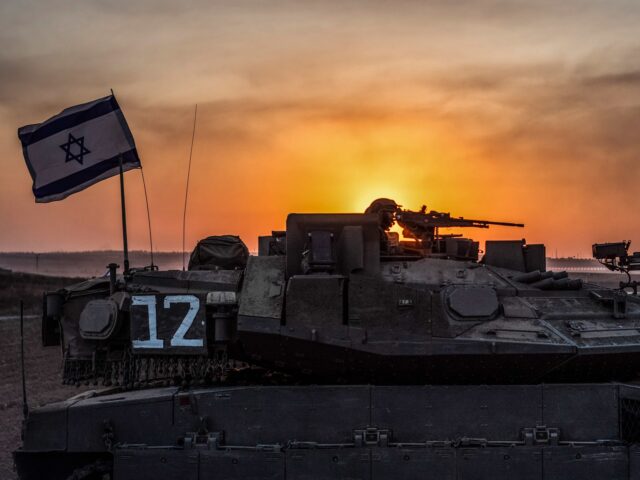 Israeli tank on Gaza border (Ilia Yefimovich/picture alliance via Getty)