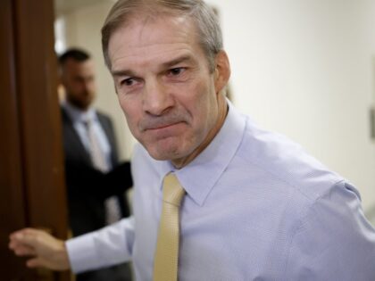 WASHINGTON, DC - OCTOBER 10: U.S. Rep. Jim Jordan (R-OH) makes his way to a candidate foru