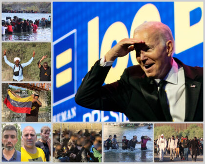 President Joe Biden oversees the second straight year of more than two million migrant apprehensions. (Photos: Breitbart Texas and Getty Images)