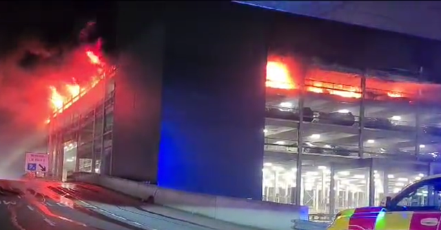 Flights Diverted as Airport Parking Engulfed in Flames